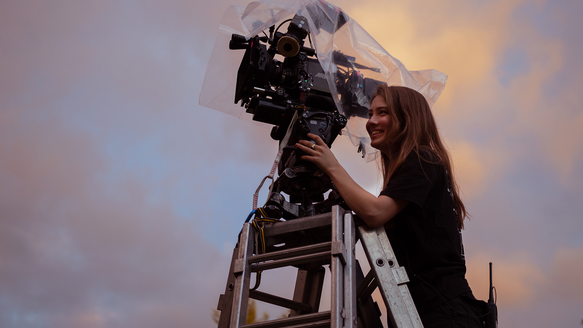 Cinematographer shooting on location