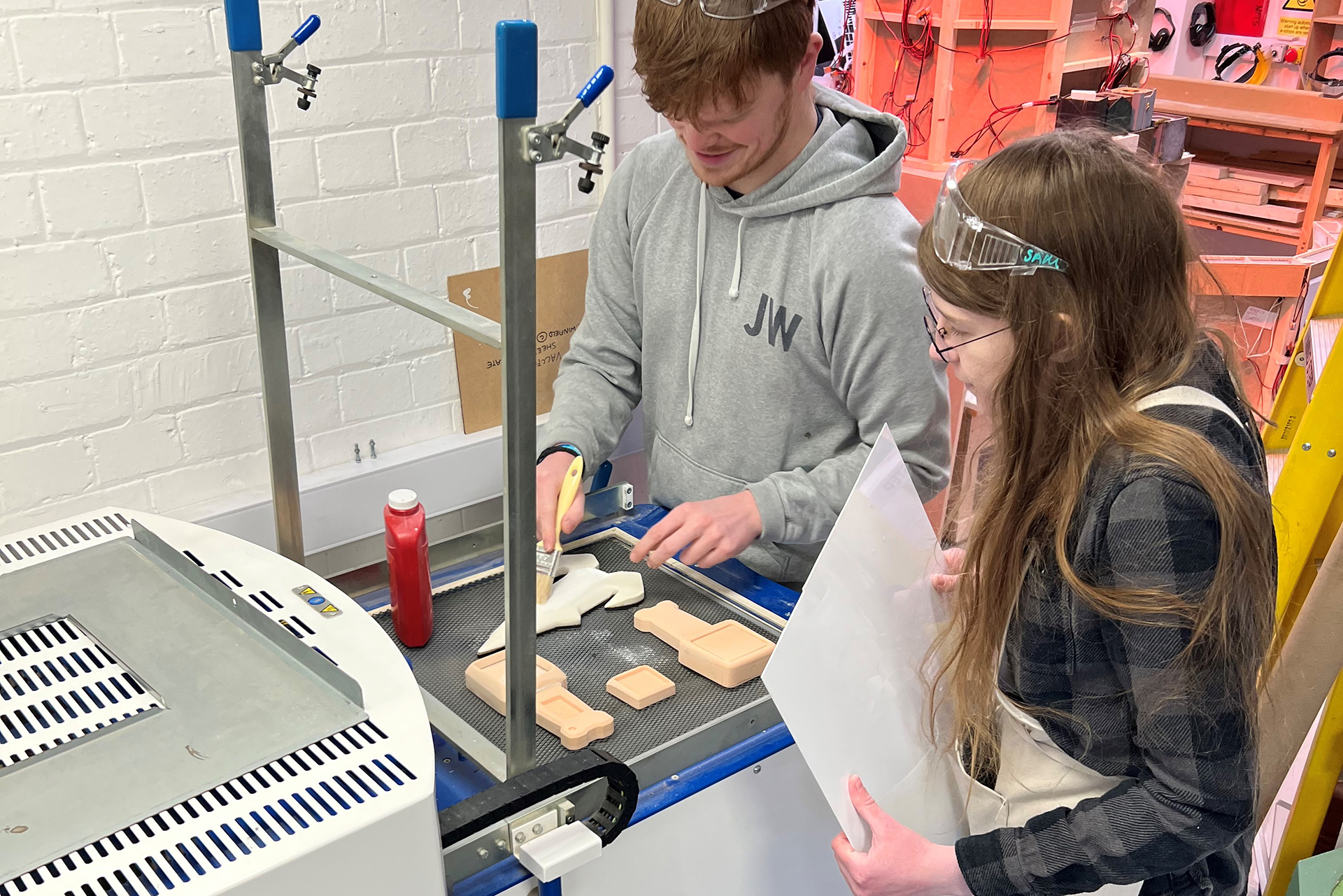 Model Making students working