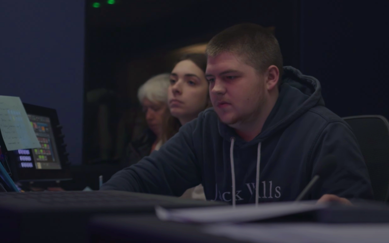 Kurtis Taylor on mixing desk