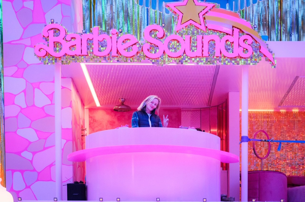 Nina Rice in the Booth on set of Barbie